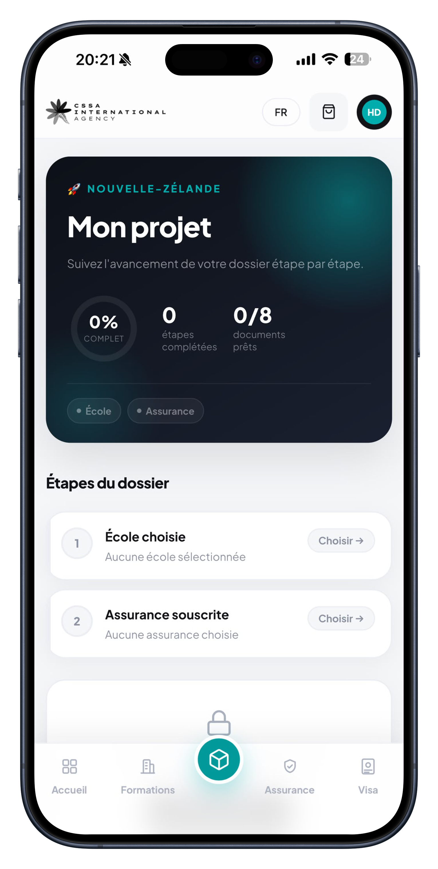 CSSA sur iPhone